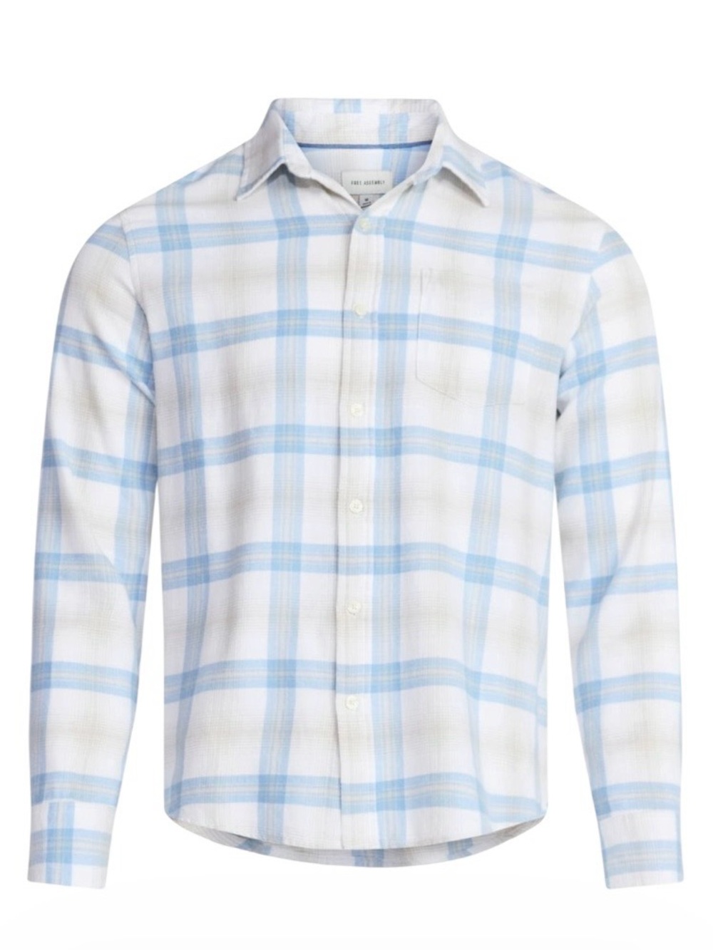 Button Front Flannel Shirt for Men from Free Assembly